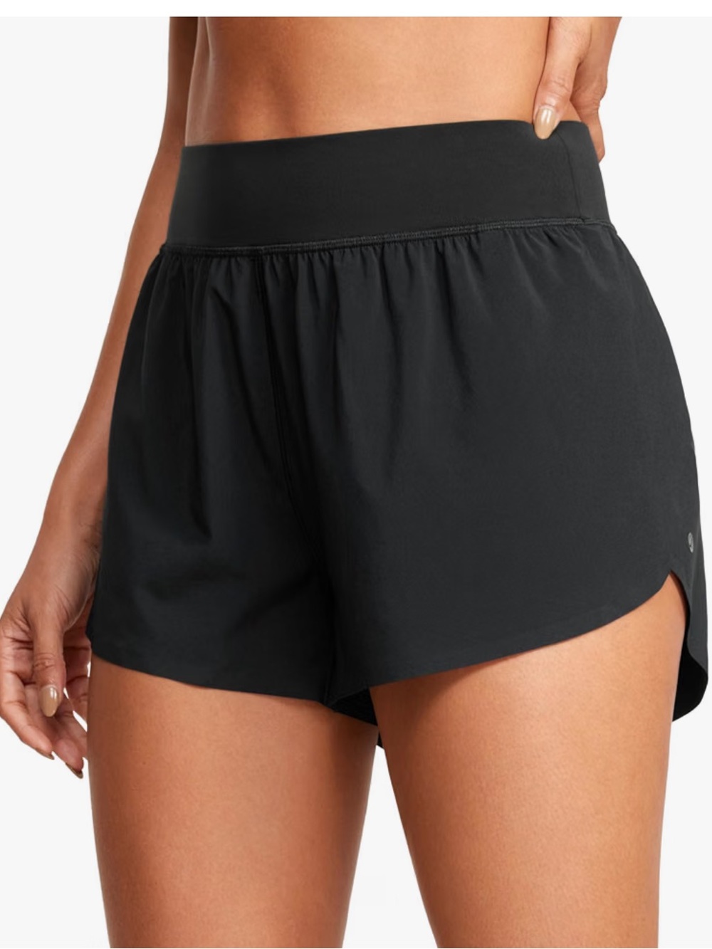 CRZ yoga Black Women's Athletic Shorts